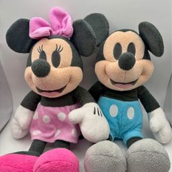 Mickey Mouse &  Minnie Mouse 15" Plush Stuffed 