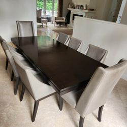 Formal Dining Table Espresso Wood 