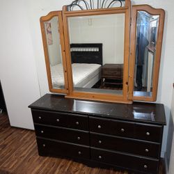 French Tri-fold Dresser Mirror 