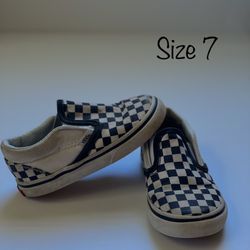 Kids Checkered Vans 