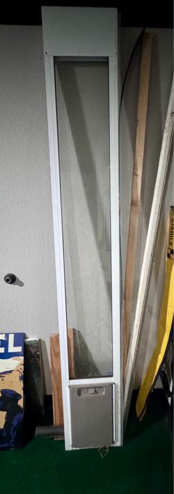 Dog door for patio door.