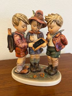 Hummel Figurine Three Children with Chalkboard