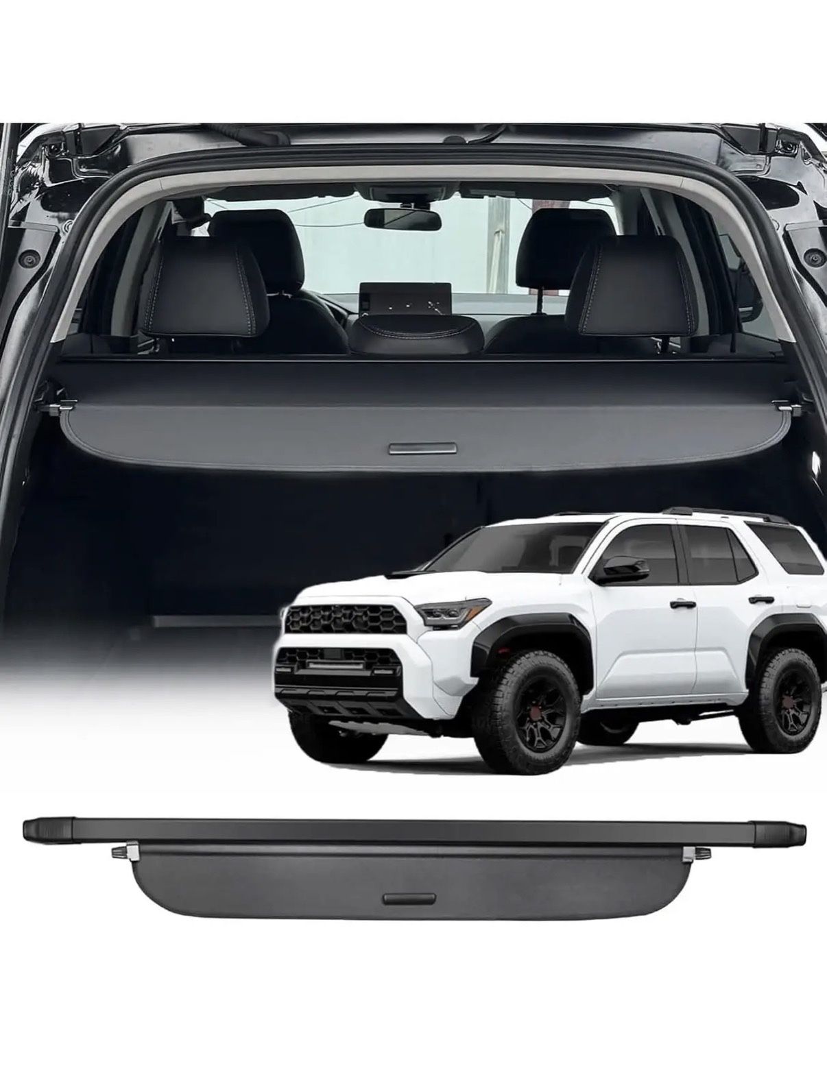 Cargo Cover Compatible with 2025 Toyota 4Runner Retractable Trunk Cover Security Shield Shade Replacement for 2025 Toyota 4Runner Accessories