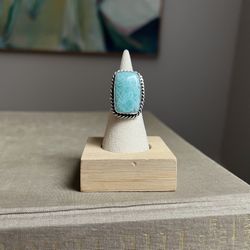 Adjustable Larimar Gemstone Ring ( firm on price ) 