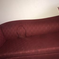 Red Pull Out Bed Couch 