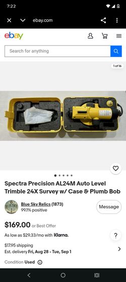 Spectra Precision AL24M  Auto Level with case plumb bob and the tripod