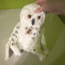 plush snowy owl Stuffed Animal White