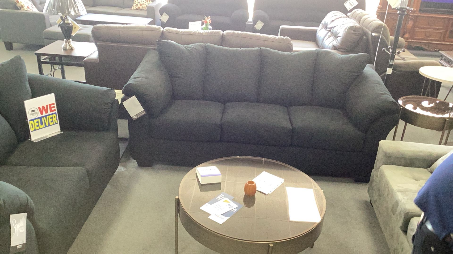 Black Sofa Loveseat Set 