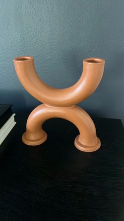 LRG Ceramic abstract candle Holders