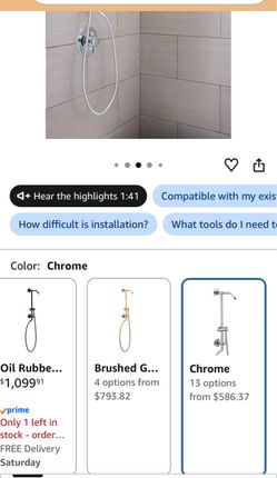MOEN shower system (qty 4)