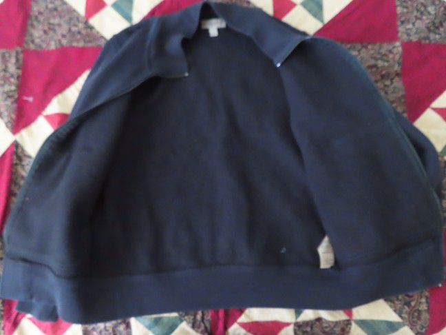 Burberry Men’s Uniform Black Mock Neck Full Zip Cardigan Sweater Size XS 