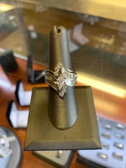 14K White Gold & Diamond Wedding Set