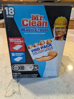New in box unopened mr. clean magic eraser 18 pads