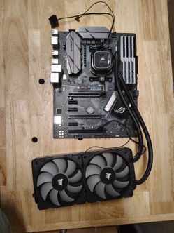 AMD AM4 CPU, ASUS motherboard, 32 gigs DDR4 RAM, 512 SSD, water cooler