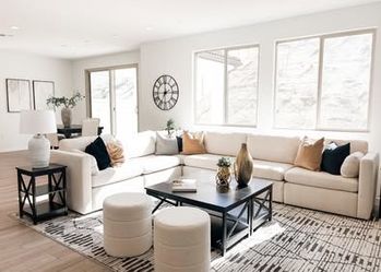 Linen-Colored 6 Piece Modular Sectional Sofa | Perfect Condition | Only Used as a Prop for Staging