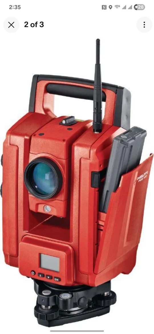 Hilti POS180 3" Robotic Total Station w/ POC100 Data Collector POS-180 POC-100