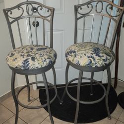 Floral Bar Stools - Set of 2