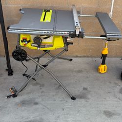 Ryobi 10 Inch Extended Table Saw with Stand $175