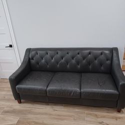 Gray Leather sofa 