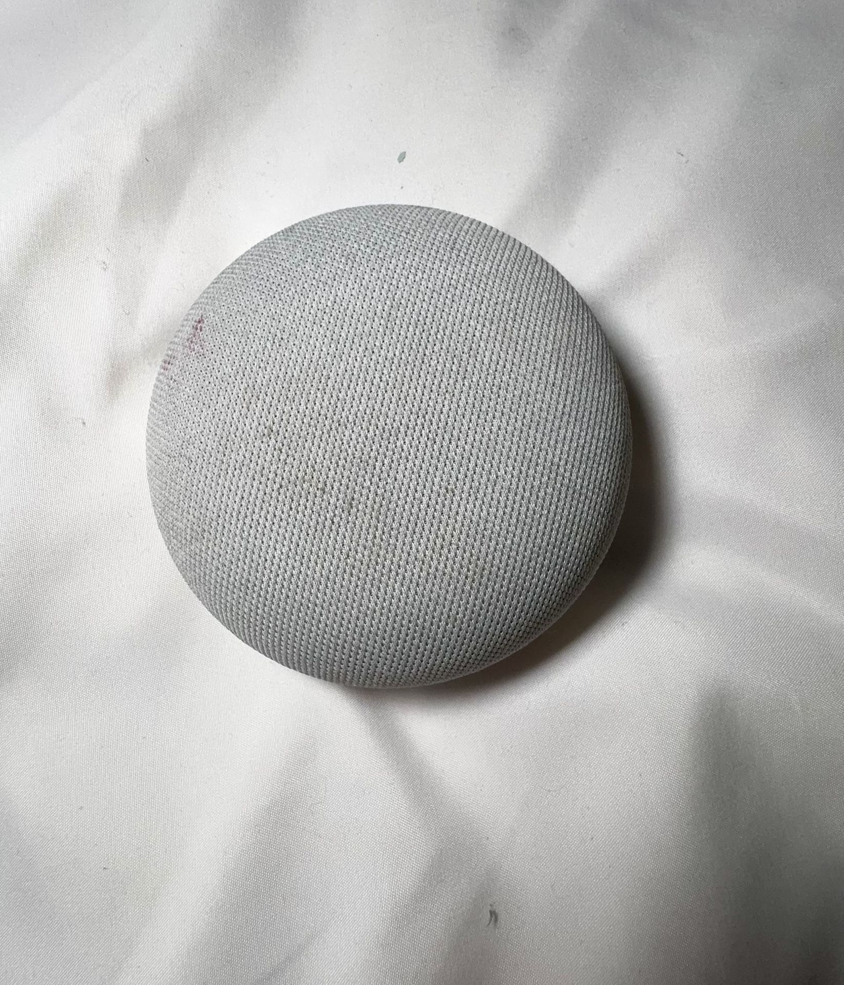 Google Nest Mini 2nd Gen Chalk Smart Speaker Works Great No Charger