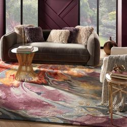 Nourison pristmatic hand tufted abstract rug