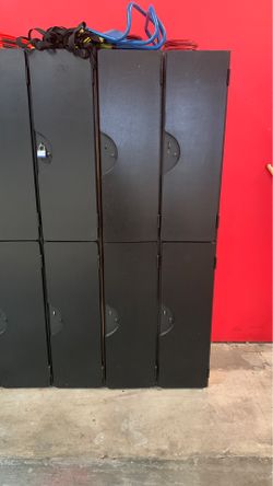 Wood black lockers 6ft