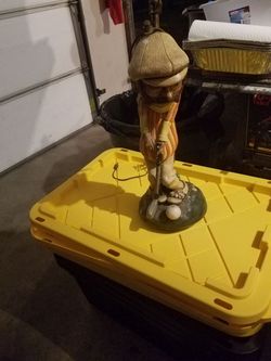 Vintage golfers lamp