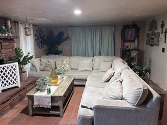 Large beige sectional