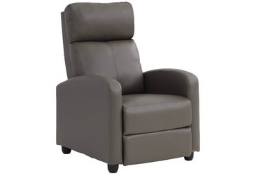 Gray Faux Leather Recliner Chair