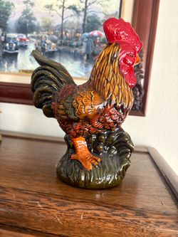 Ceramic Rooster Figurine