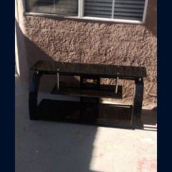 TV STAND (Whalen Payton 3-in-1 Glass Flat Panel-black) Like New