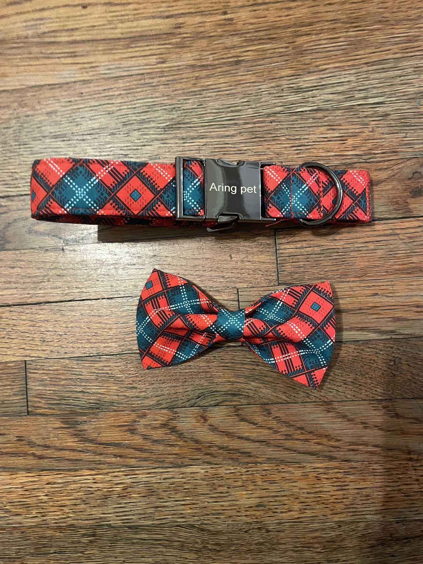 Aring Pet Christmas Holiday Dog Collar And Bow Large New