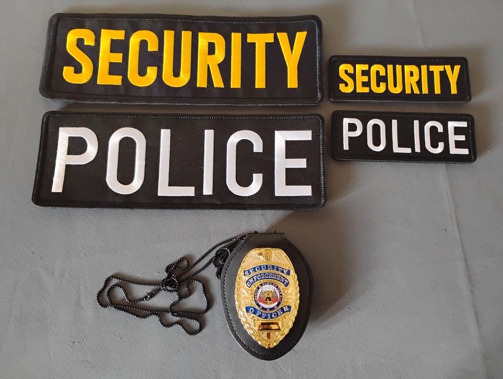 Movie Props Security Velcro Patches and Badge