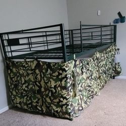 Camo Canopy Twin Bed Frame 