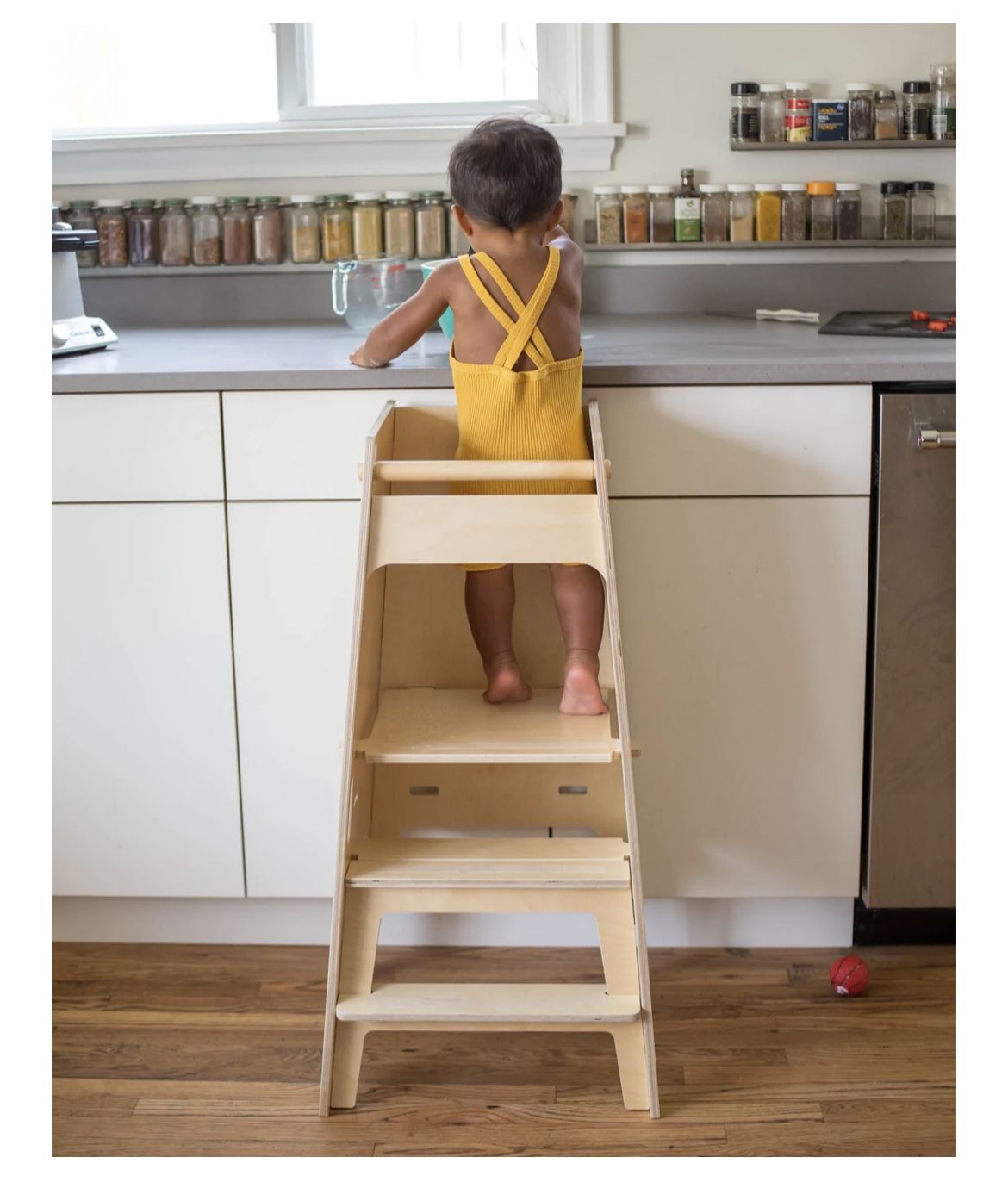 Alba Montessori Toddler Tower Natural Finish