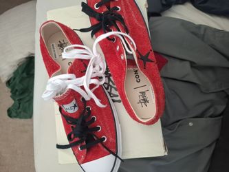 Converse x Stussy Chuck 70 Low Poppy Red Suede - Size 13 Box Included
