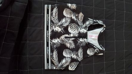 Black Tropical Swimsuit Top Size 16/18