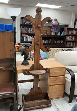 Antique hall stand, umbrella and coat stand