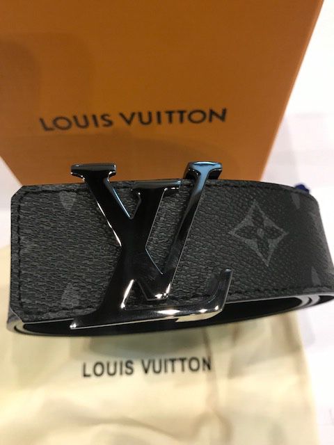 Louis Vuitton Belt Eclipse Monogram Black New Unisex size 110 cm, 38/40 inch Waist