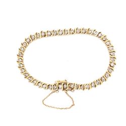 Gorgeous 14K Gold Diamond Tennis Bracelet