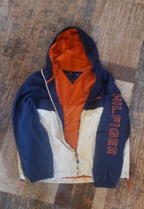 Tommy Hilfiger Vintage Wind Breaker, Pockets, Men's XL, Excellent Condition