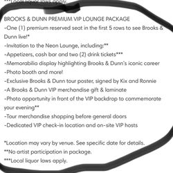 Brooks And Dunn VIP Tickets 