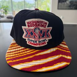 Vintage Washington Redskins Super Bowl XXVI AJD Zubaz Snapback Hat Cap Rare NFL