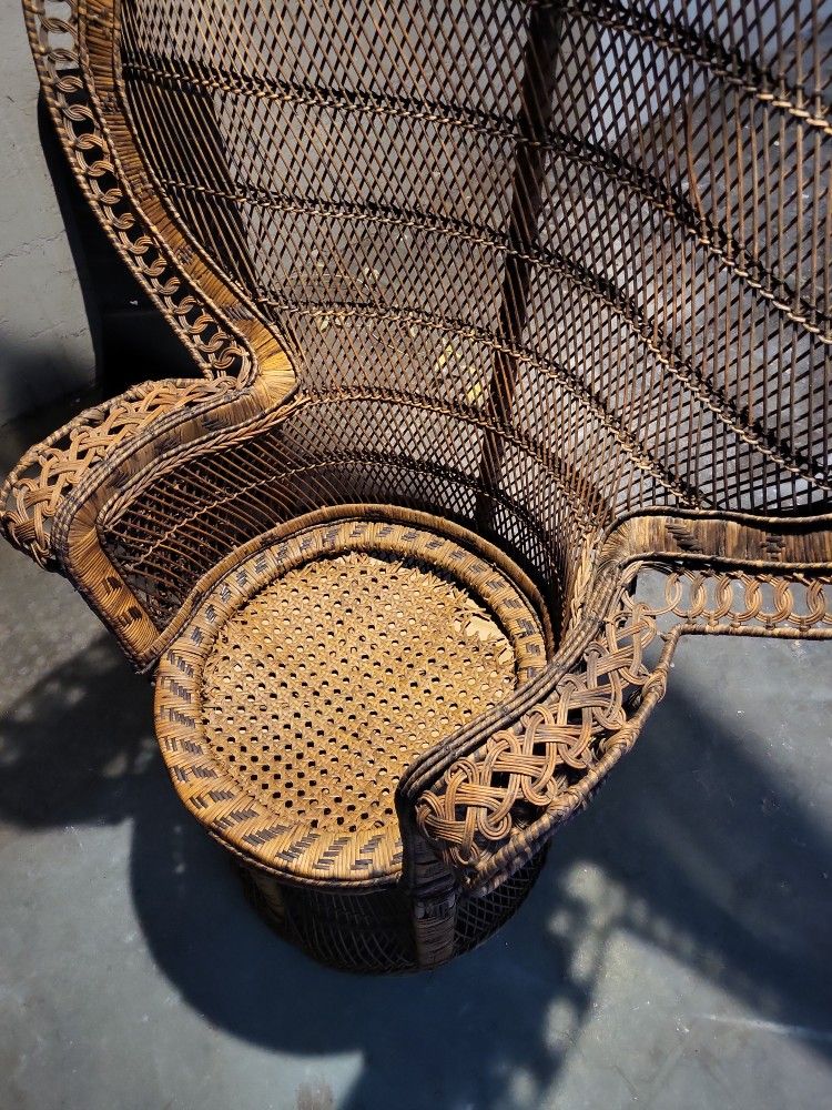 Peacock Wicker Rattan Chair