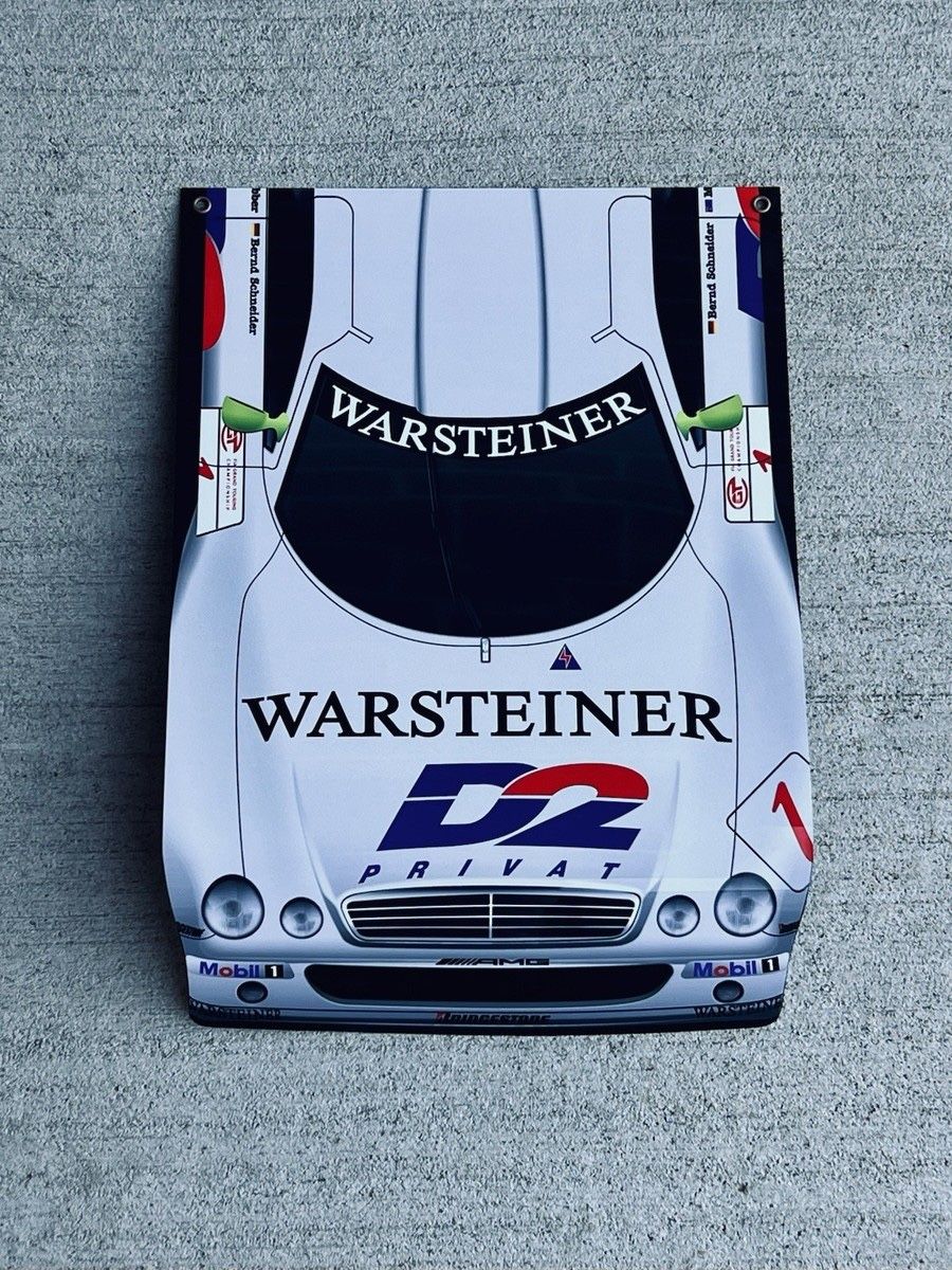 Mercedes CLK GTR 1997 Race Car Curved Style Sign