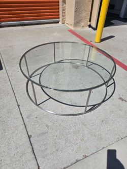 Glass coffee table