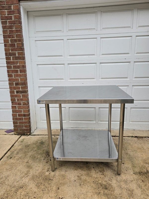 STANLEY STEEL COMMERCIAL TABLE 36" WIDE 36" HIGH 30" DEEP