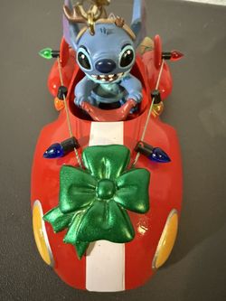 Disney Stitch Star Speeder Red Space Rocket Ship Car Ornament