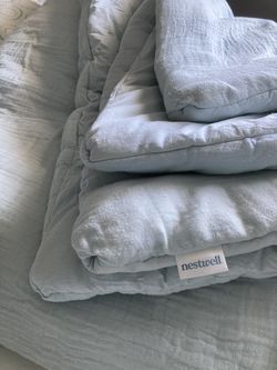 Light Blue Cotton King Comforter from Guest Room