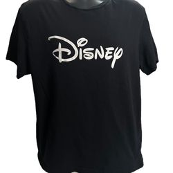 Disney Name Logo x H&M - Graphic Black T-Shirt Size Large, Unisex 